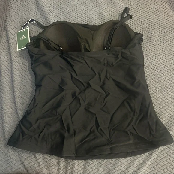 Eomenie Tankini Two Piece Tummy Control High Waist Full Coverage Slim XL Leopard - Picture 5 of 9